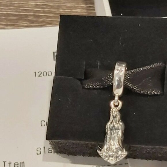 AUTHENTIC PANDORA STERLING SILVER Virgin of Guadalupe Motif Dangle 799646C01 - Picture 2 of 12